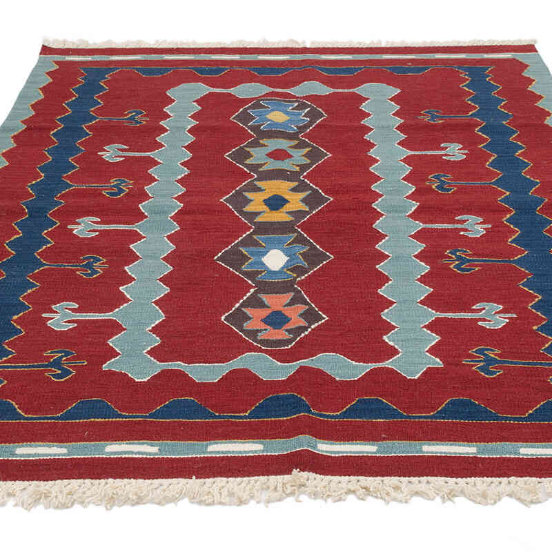 New Handwoven Turkish Kilim Rug - 4' 1" x 5' 10" (49" x 70") - K0070261