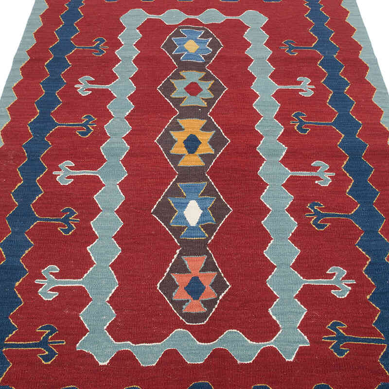 New Handwoven Turkish Kilim Rug - 4' 1" x 5' 10" (49" x 70") - K0070261