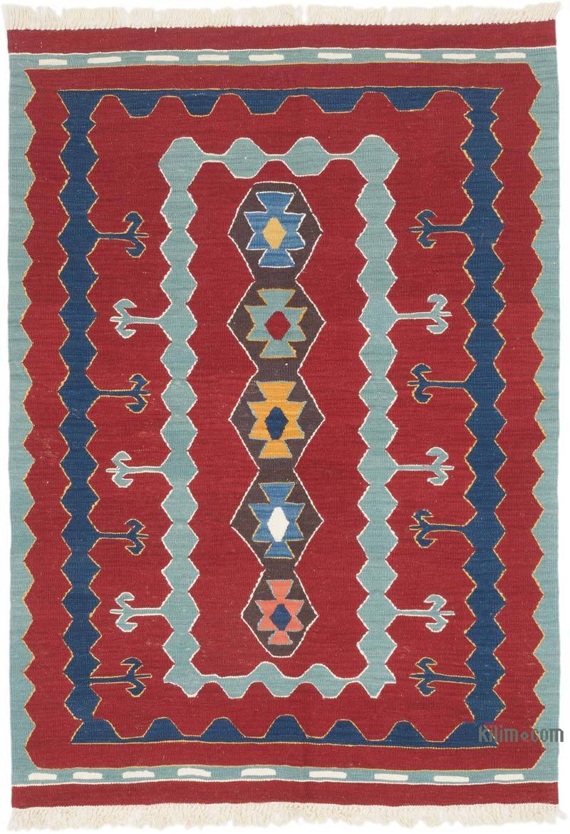 New Handwoven Turkish Kilim Rug - 4' 1" x 5' 10" (49" x 70") - K0070261