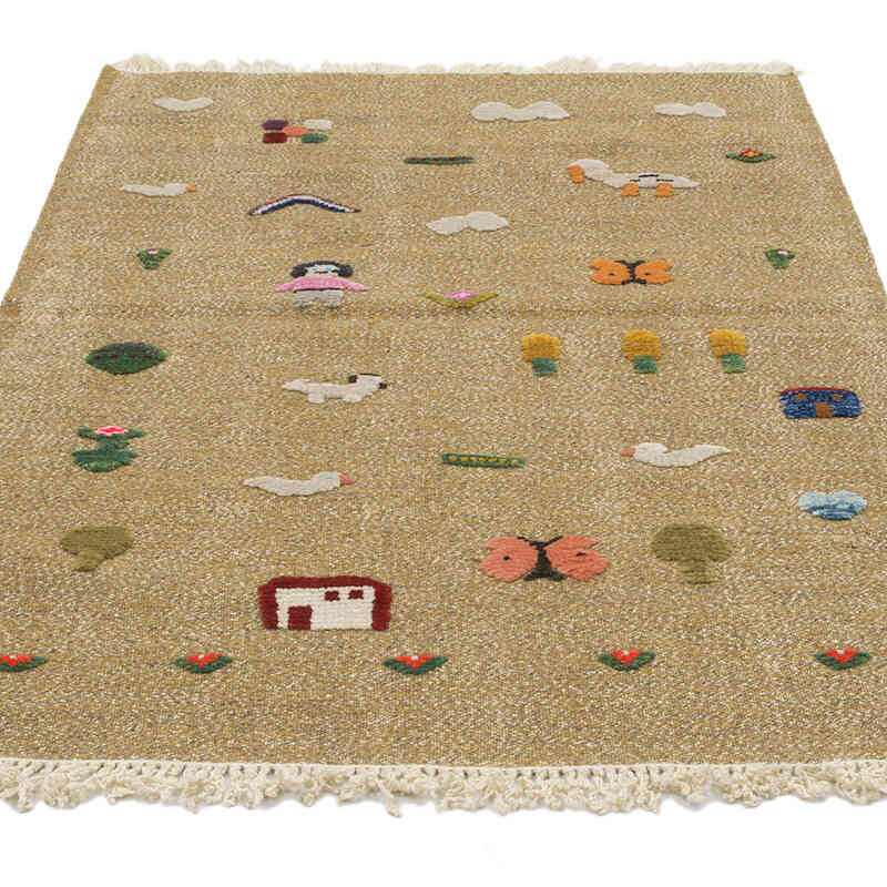 New Handwoven Turkish Kilim Rug - 3' 4" x 5' 1" (40" x 61") - K0070263