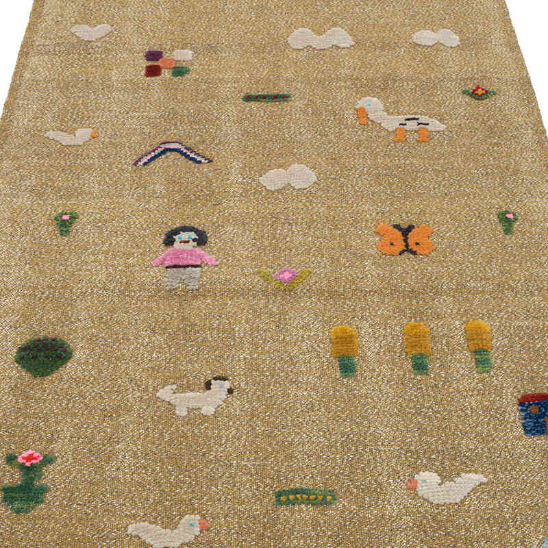 New Handwoven Turkish Kilim Rug - 3' 4" x 5' 1" (40" x 61") - K0070263