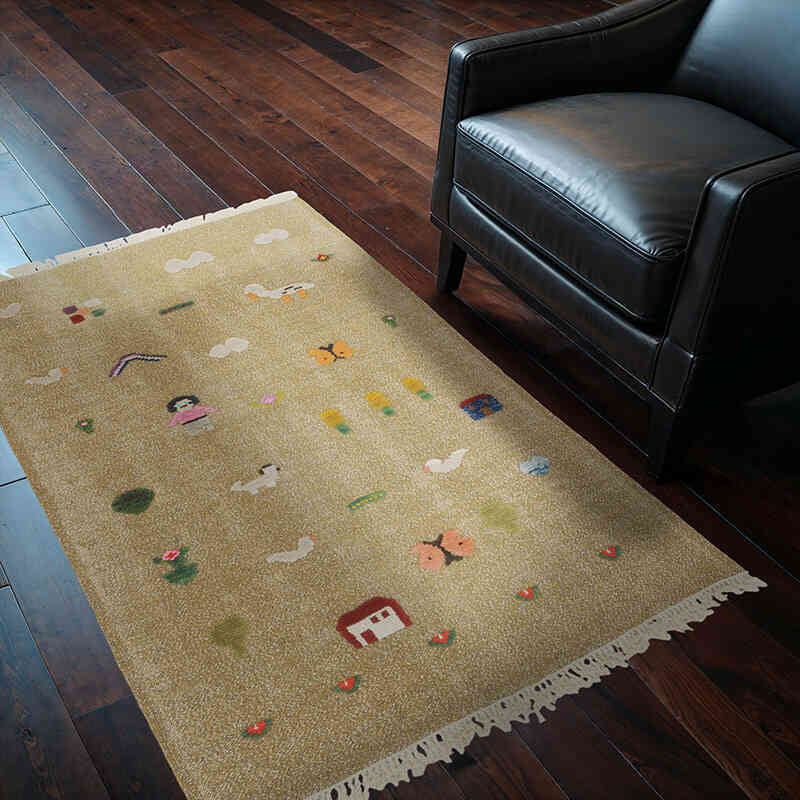 New Handwoven Turkish Kilim Rug - 3' 4" x 5' 1" (40" x 61") - K0070263