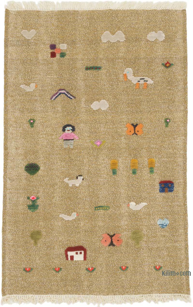 New Handwoven Turkish Kilim Rug - 3' 4" x 5' 1" (40" x 61") - K0070263