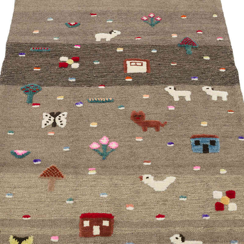 New Handwoven Turkish Kilim Rug - 3' 2" x 5'  (38" x 60") - K0070269