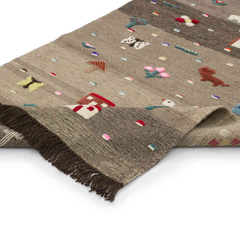 New Handwoven Turkish Kilim Rug - 3' 2" x 5'  (38" x 60") - K0070269