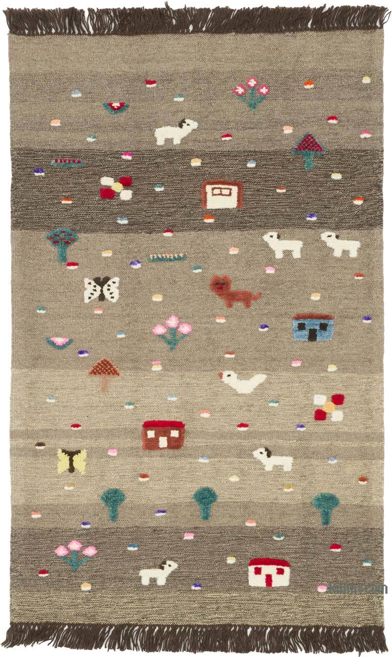 New Handwoven Turkish Kilim Rug - 3' 2" x 5'  (38" x 60") - K0070269