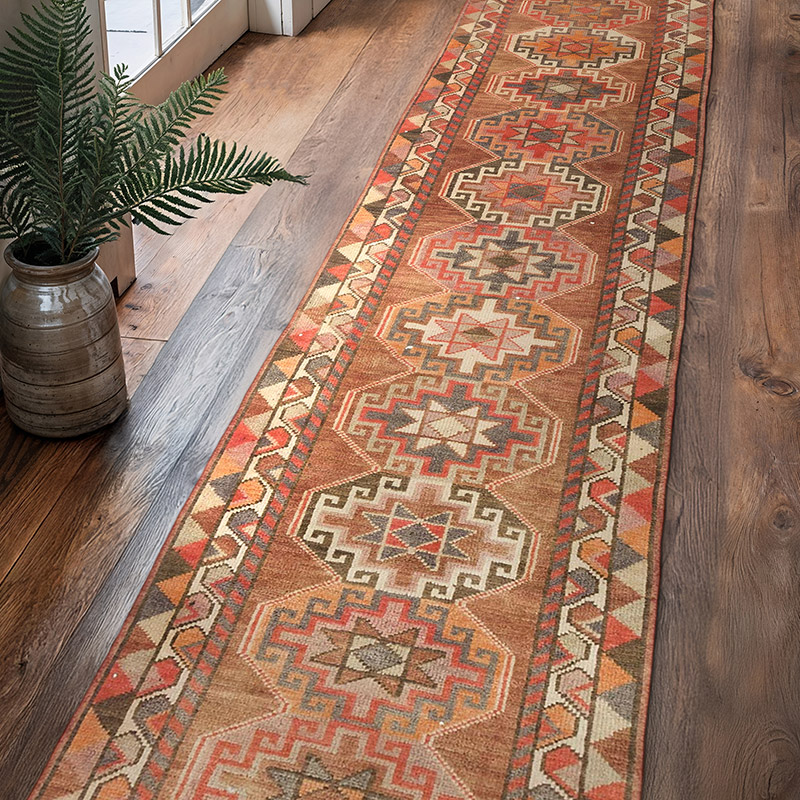 Vintage Tribal Runner Rug - 2' 9" x 11' 10" (33" x 142") - K0070272