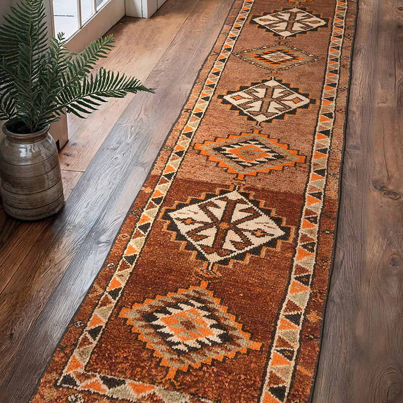 Vintage Tribal Runner Rug - 2' 11" x 12' 5" (35" x 149") - K0070280