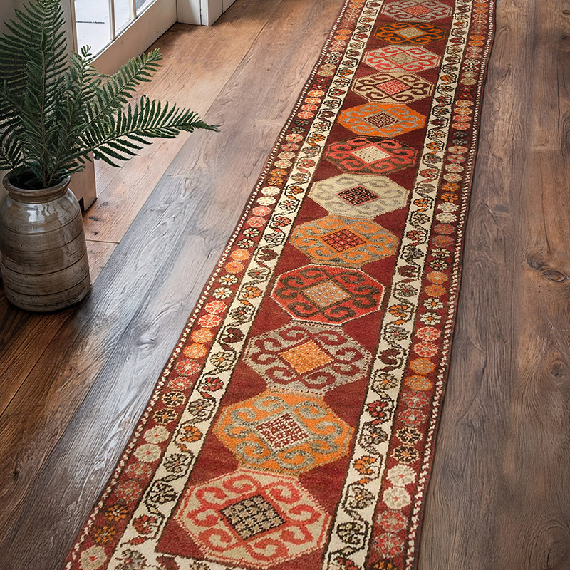 Vintage Tribal Runner Rug - 2' 9" x 13' 5" (33" x 161") - K0070281