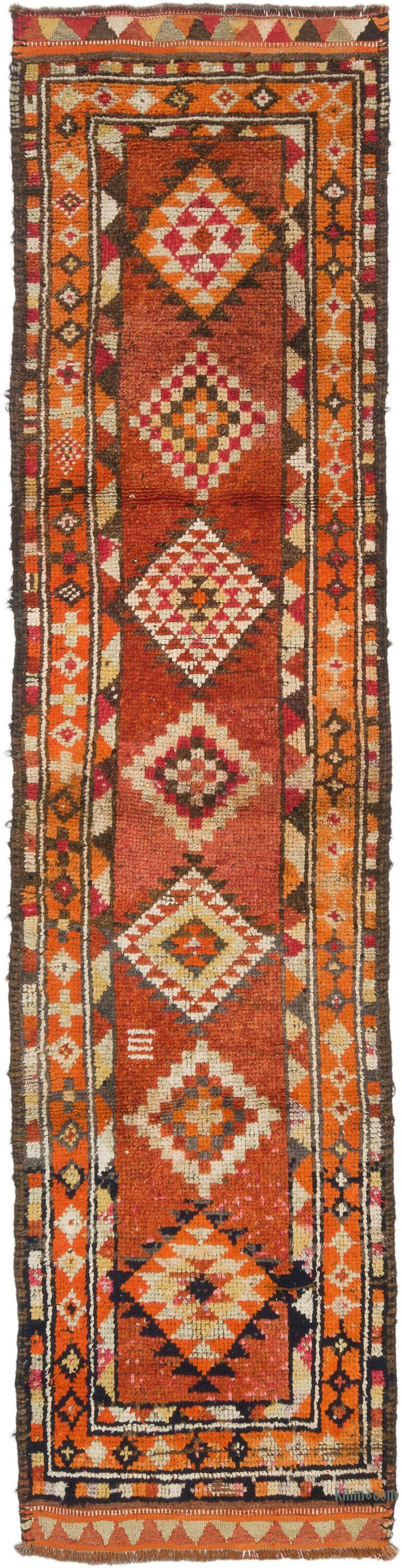 Vintage Tribal Runner Rug - 2' 9" x 11' 4" (33" x 136") - K0070290