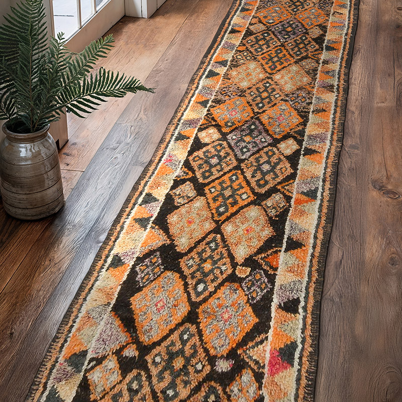 Alfombra Vintage de pasillo - 84 cm x 380 cm - K0070292