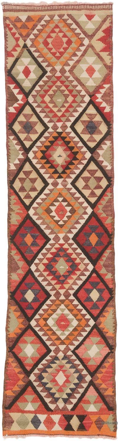 Vintage Tribal Kilim Runner - 2' 8" x 10' 1" (32" x 121")