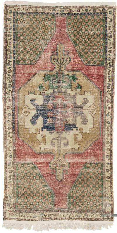 Vintage Turkish Hand-Knotted Rug - 4' 9" x 9' 3" (57" x 111")