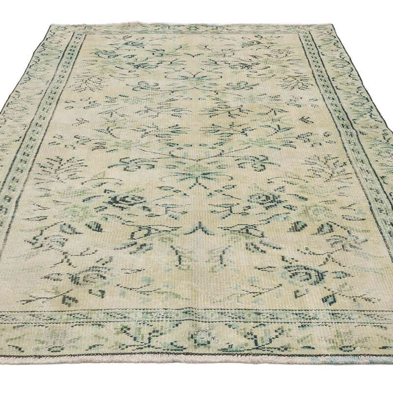 Vintage Turkish Hand-Knotted Rug - 4' 9" x 7' 9" (57" x 93") - K0070301
