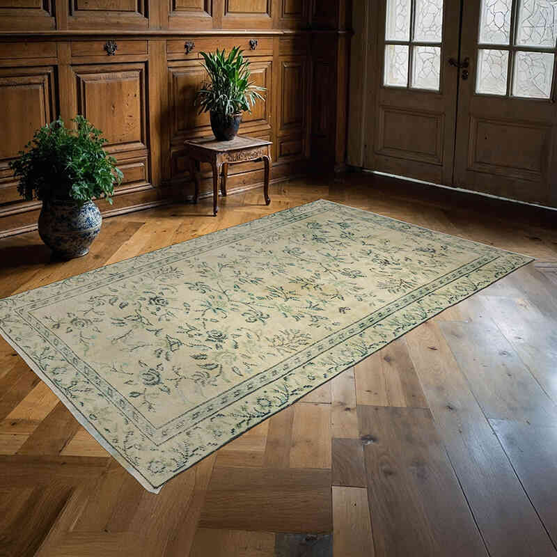 Vintage Turkish Hand-Knotted Rug - 4' 9" x 7' 9" (57" x 93") - K0070301