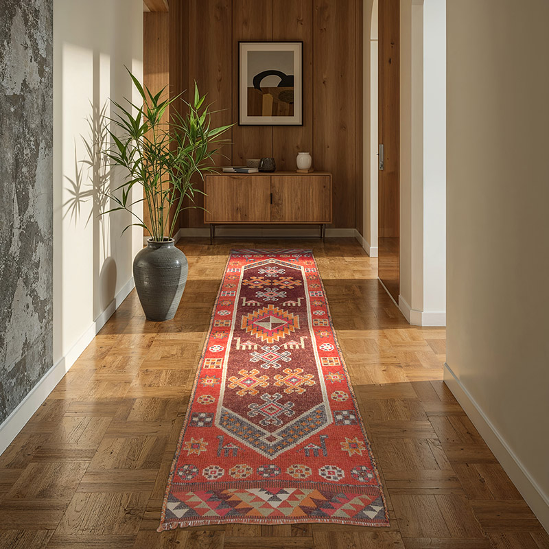 Vintage Anadolu Yolluk - 95 cm x 296 cm - K0070305