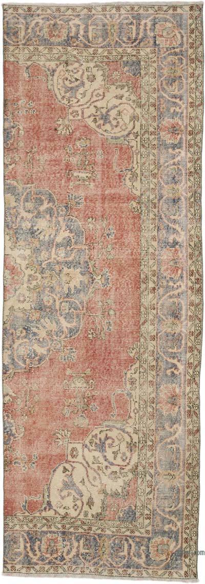 Vintage Turkish Hand-Knotted Runner - 3' 6" x 9' 11" (42" x 119")