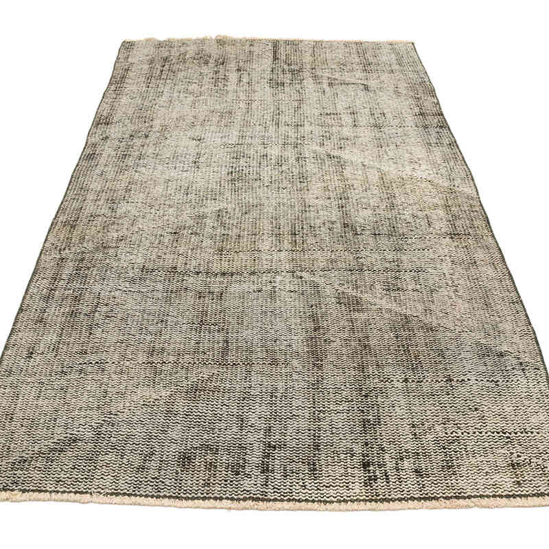 Boyalı El Dokuma Vintage Halı - 112 cm x 211 cm - K0070311