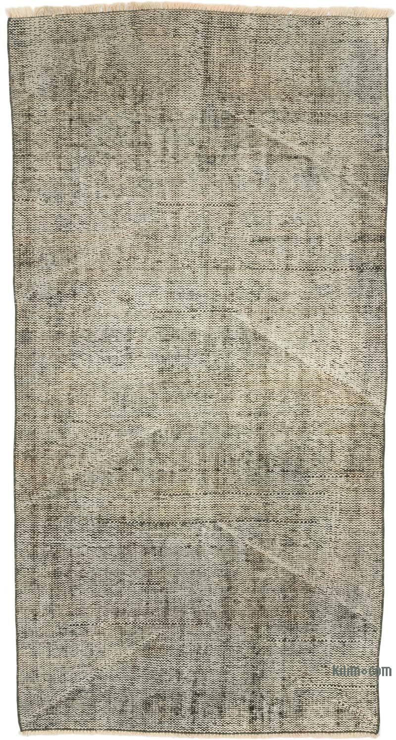 Boyalı El Dokuma Vintage Halı - 112 cm x 211 cm - K0070311