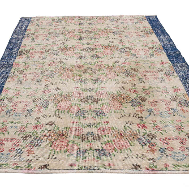 Vintage Turkish Hand-Knotted Rug - 4' 9" x 6' 9" (57" x 81") - K0070315