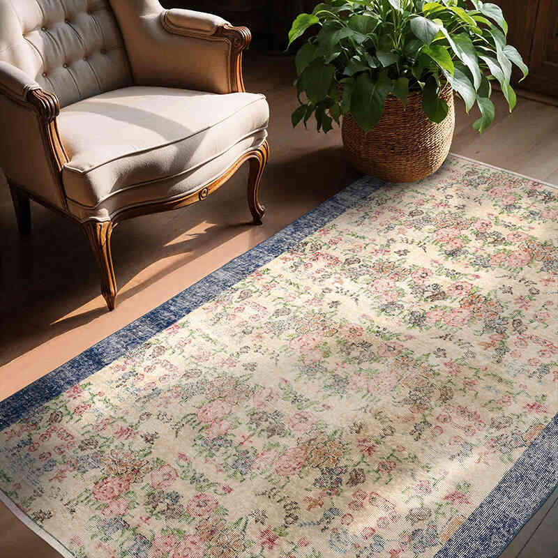 Vintage Turkish Hand-Knotted Rug - 4' 9" x 6' 9" (57" x 81") - K0070315