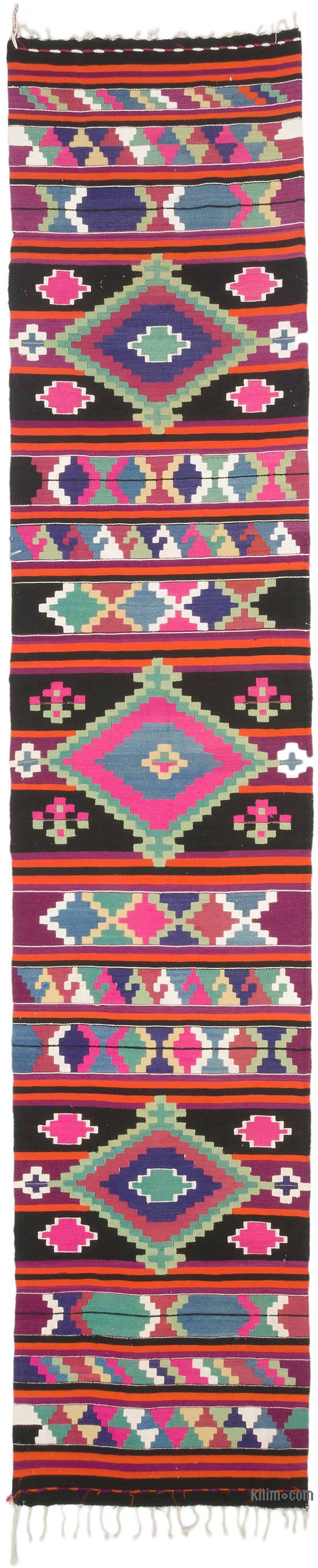 Corredor Vintage Puturge Kilim - 84 cm x 416 cm - K0070325