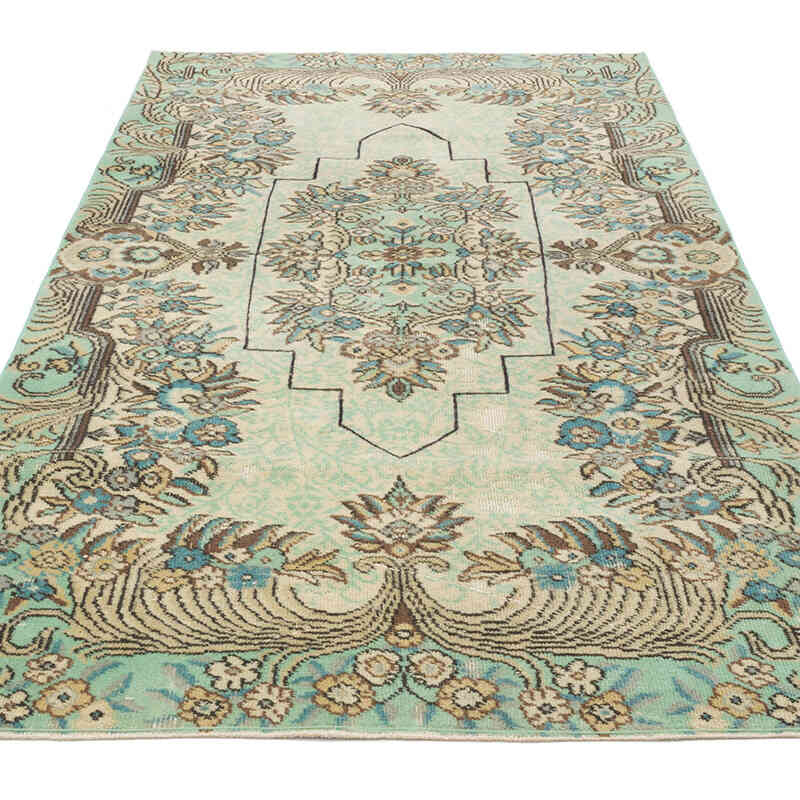 Alfombra Vintage Turca Anudada a Mano - 118 cm x 213 cm - K0070356