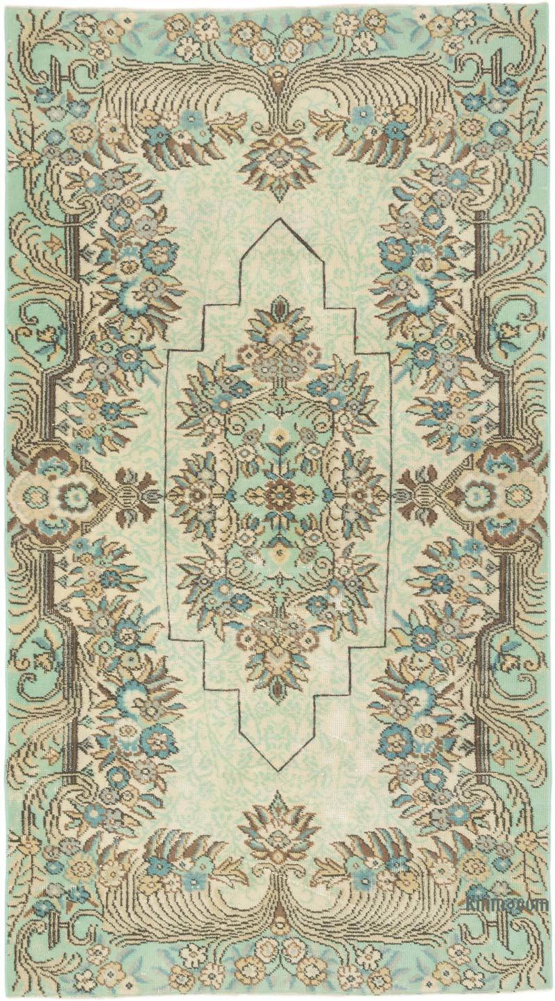Alfombra Vintage Turca Anudada a Mano - 118 cm x 213 cm - K0070356