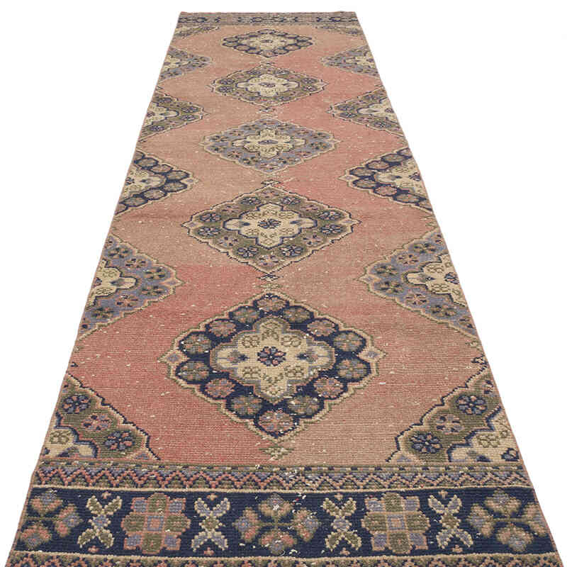 Vintage Turkish Hand-Knotted Runner - 2' 11" x 11' 6" (35" x 138") - K0070357