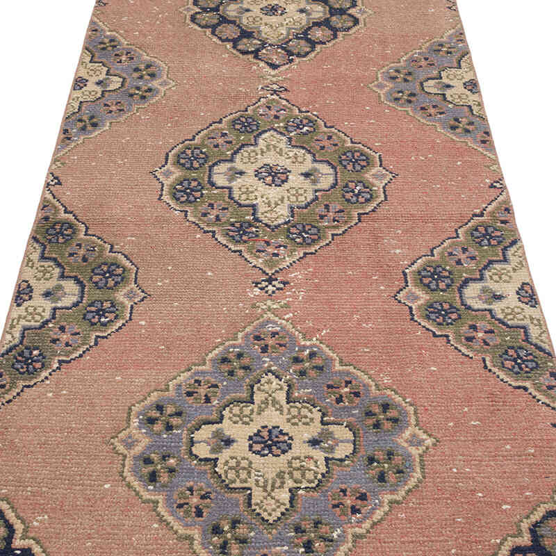 Vintage Turkish Hand-Knotted Runner - 2' 11" x 11' 6" (35" x 138") - K0070357