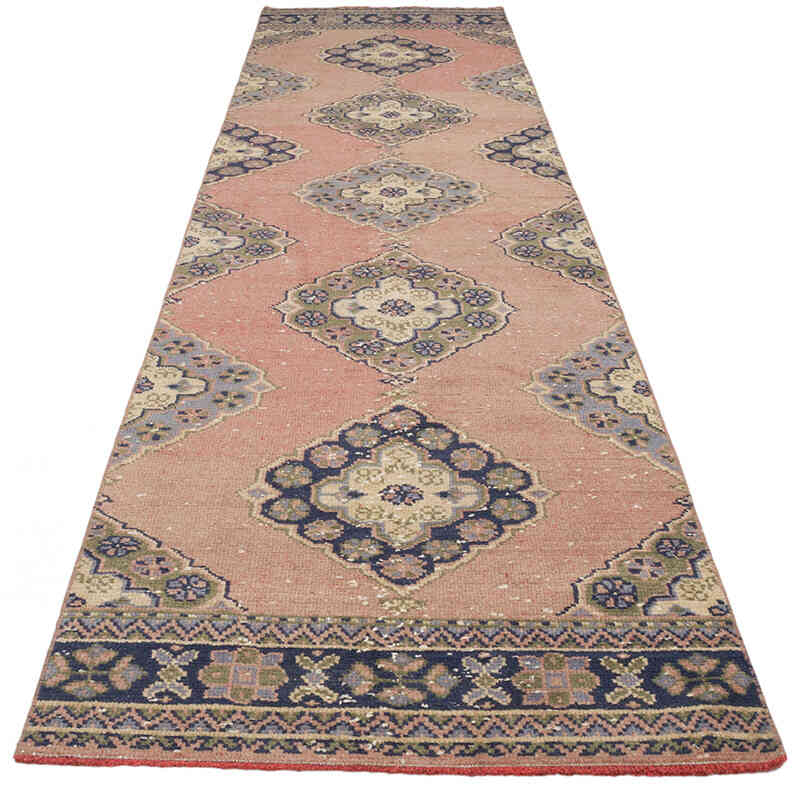 Vintage Turkish Hand-Knotted Runner - 2' 11" x 11' 6" (35" x 138") - K0070357