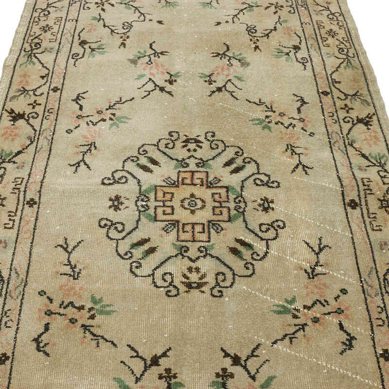 Alfombra Vintage Turca Anudada a Mano - 120 cm x 222 cm - K0070362