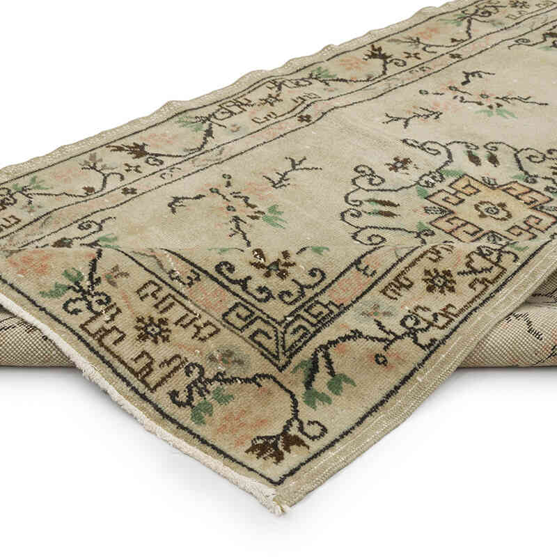 Alfombra Vintage Turca Anudada a Mano - 120 cm x 222 cm - K0070362