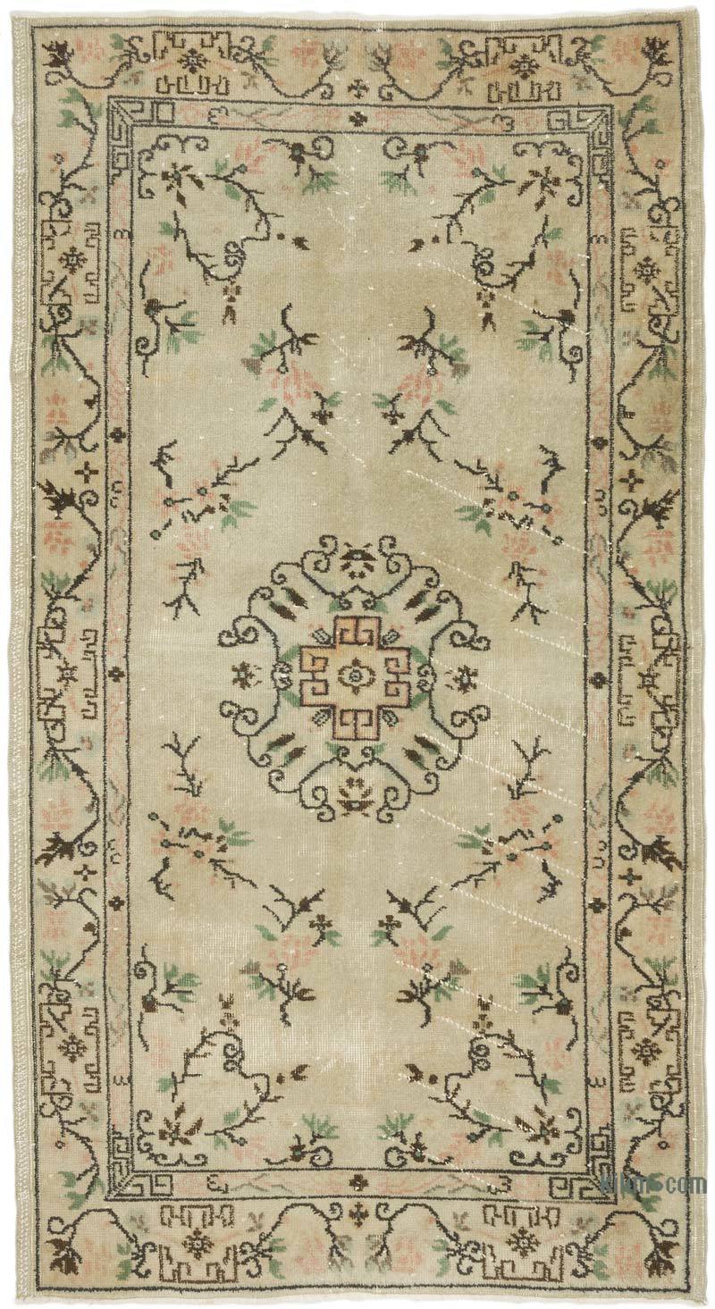 Alfombra Vintage Turca Anudada a Mano - 120 cm x 222 cm - K0070362