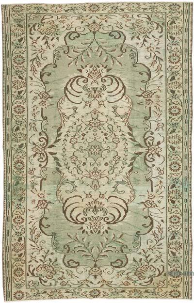 Vintage Turkish Hand-Knotted Rug - 5' 11" x 9' 2" (71" x 110")