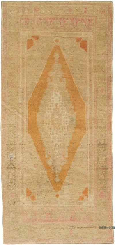 Alfombra Vintage Turca Anudada a Mano - 132 cm x 286 cm