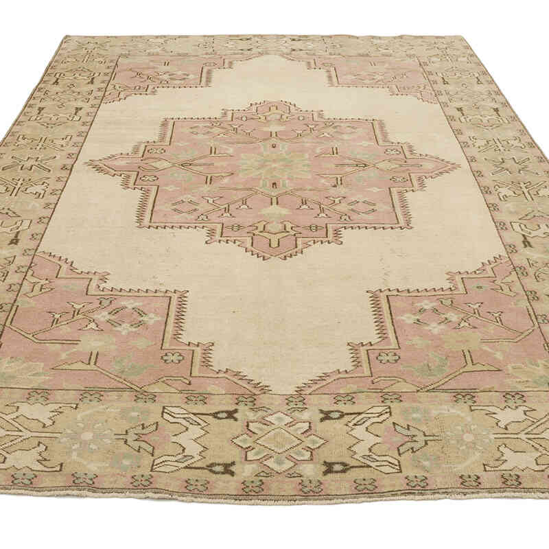 Alfombra Vintage Turca Anudada a Mano - 164 cm x 230 cm - K0070383