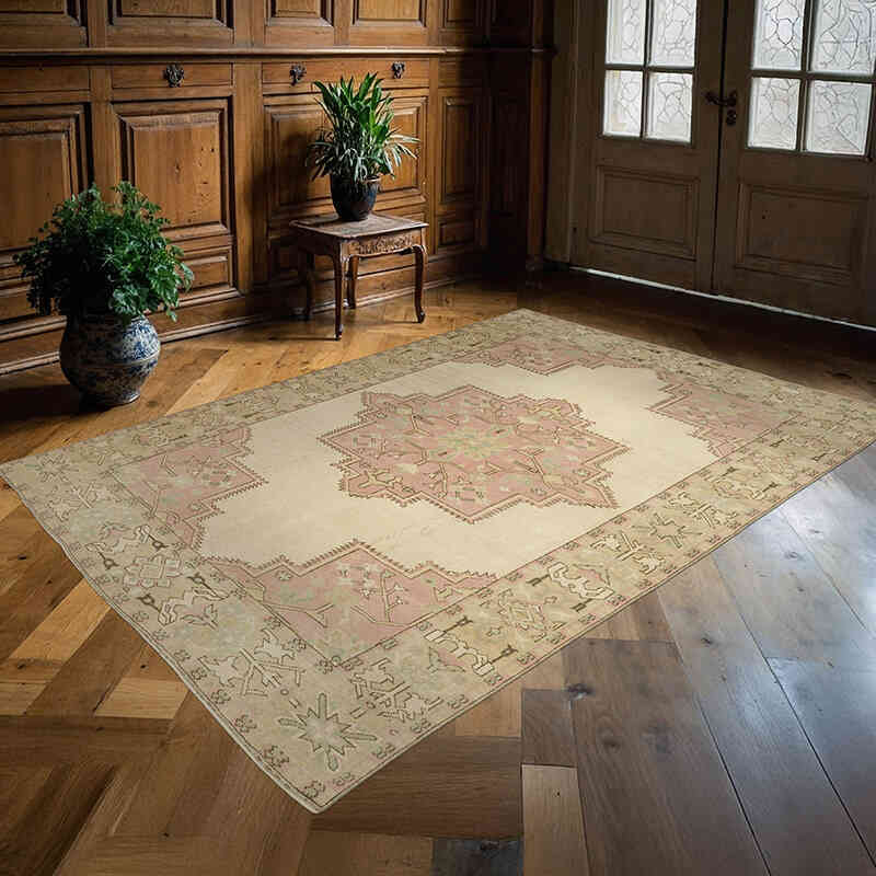 Alfombra Vintage Turca Anudada a Mano - 164 cm x 230 cm - K0070383