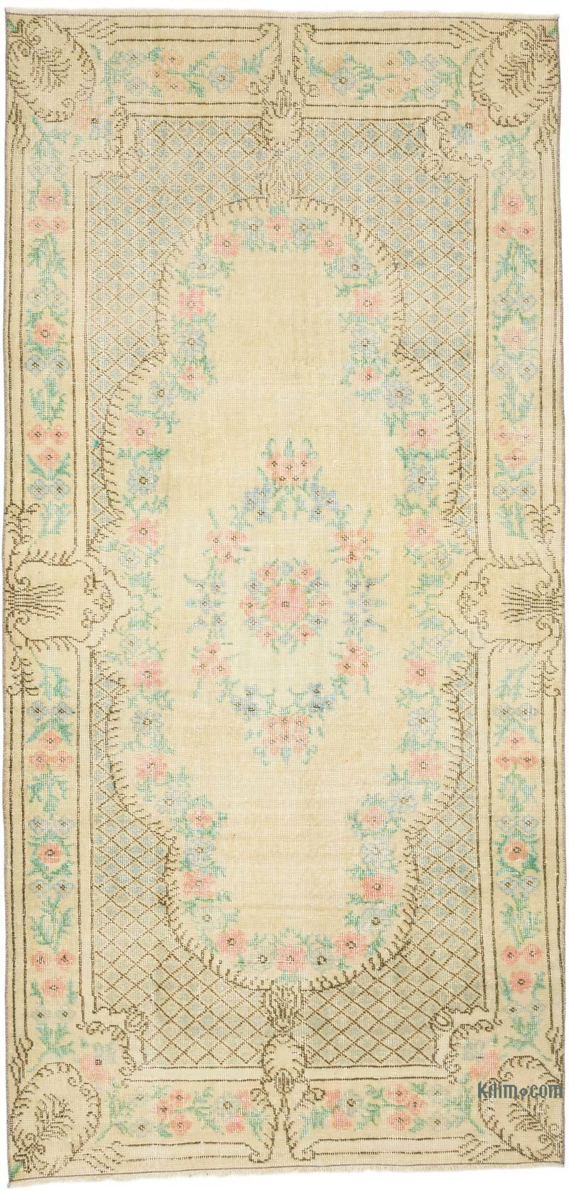 El Dokuma Vintage Halı - 109 cm x 224 cm - K0070390