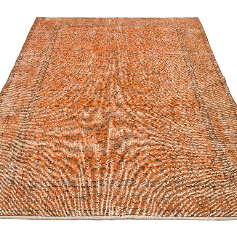 Boyalı El Dokuma Vintage Halı - 117 cm x 204 cm - K0070398
