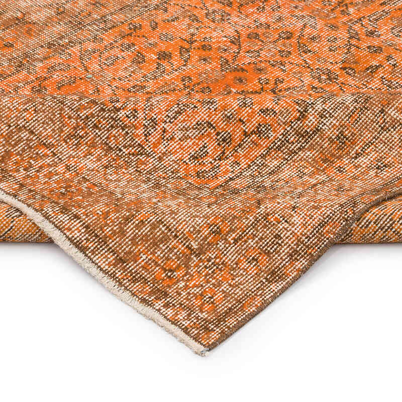 Boyalı El Dokuma Vintage Halı - 117 cm x 204 cm - K0070398