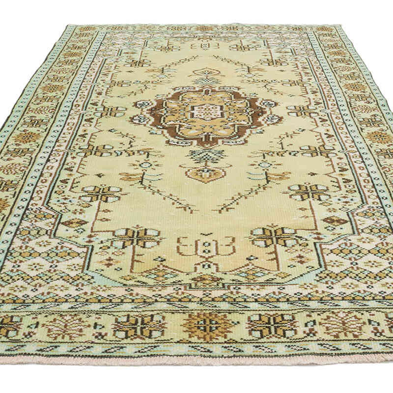 Alfombra Vintage Turca Anudada a Mano - 155 cm x 255 cm - K0070407