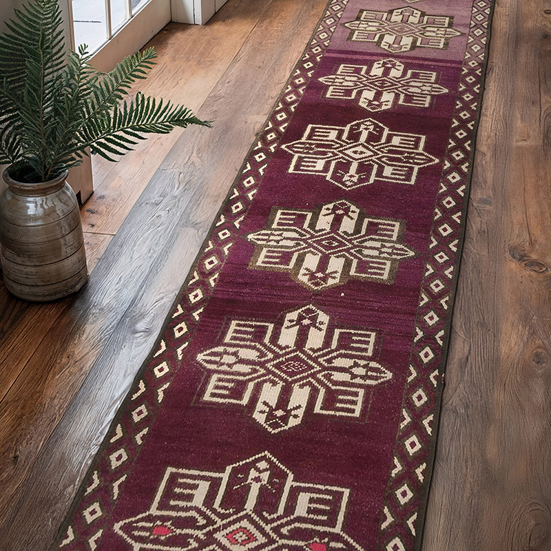 Alfombra Vintage de pasillo - 93 cm x 420 cm - K0070410