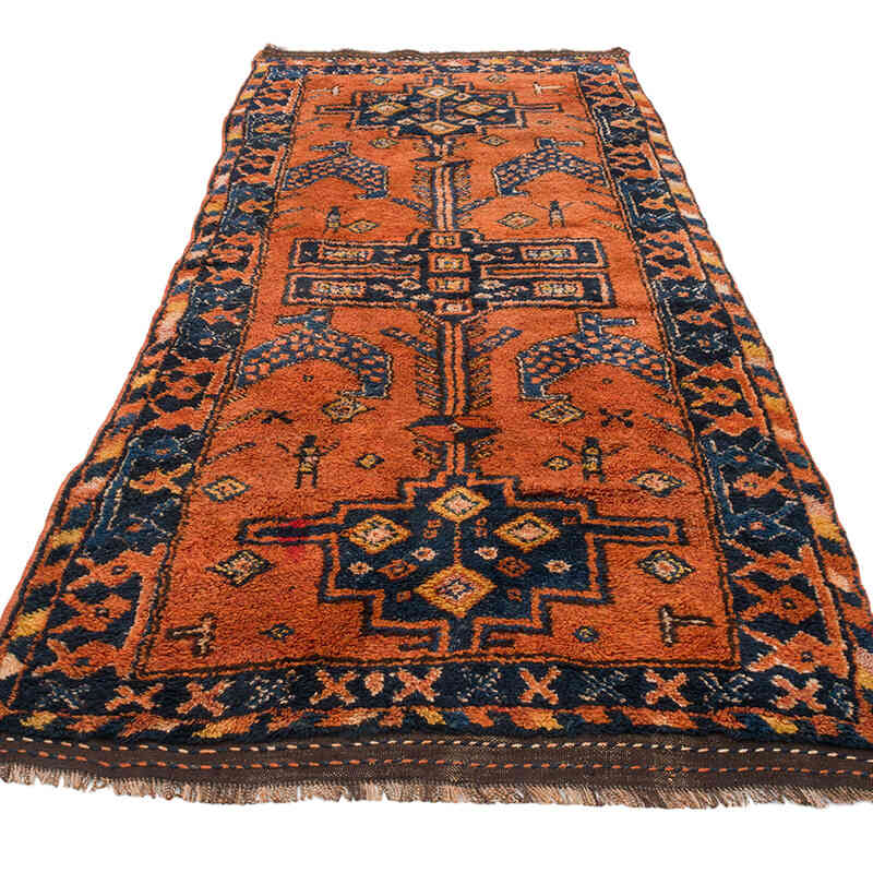 Vintage Tribal Runner Rug - 3' 7" x 9' 1" (43" x 109") - K0070412