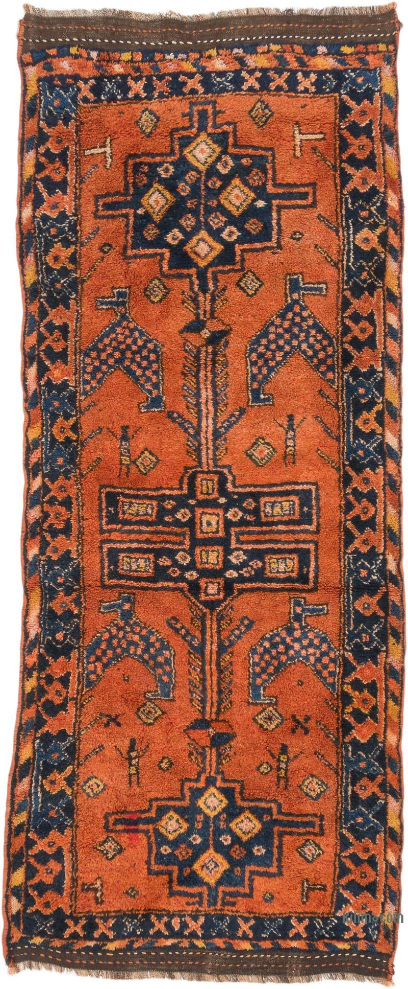 Vintage Tribal Runner Rug - 3' 7" x 9' 1" (43" x 109") - K0070412