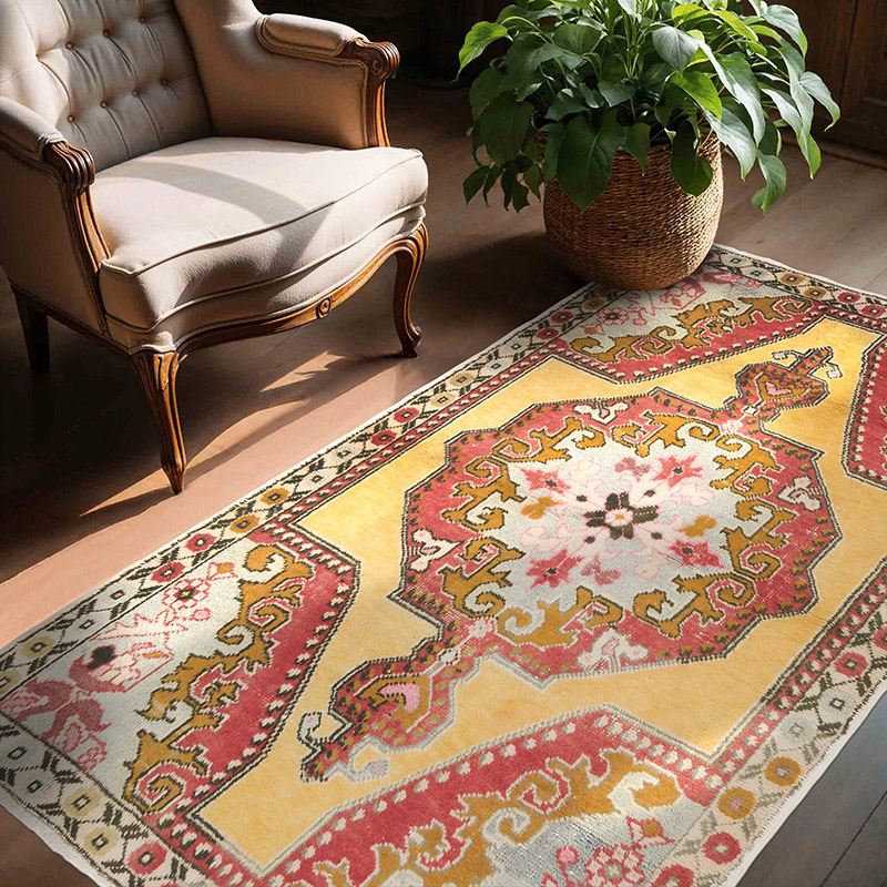 El Dokuma Vintage Halı - 141 cm x 212 cm - K0070415