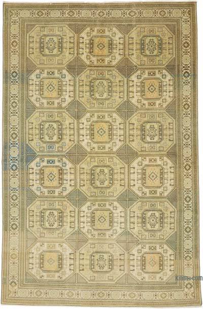 Vintage Turkish Hand-Knotted Rug - 6' 4" x 9' 7" (76" x 115")
