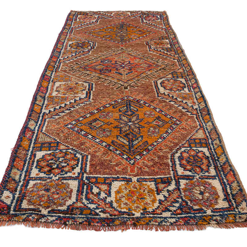 Vintage Tribal Runner Rug - 3' 7" x 10'  (43" x 120") - K0070420