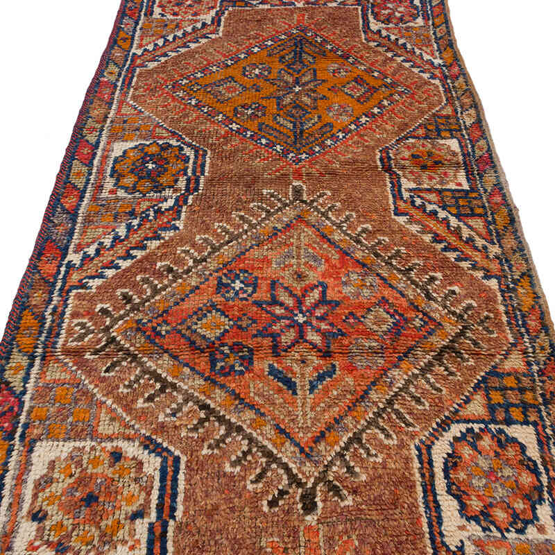 Vintage Tribal Runner Rug - 3' 7" x 10'  (43" x 120") - K0070420