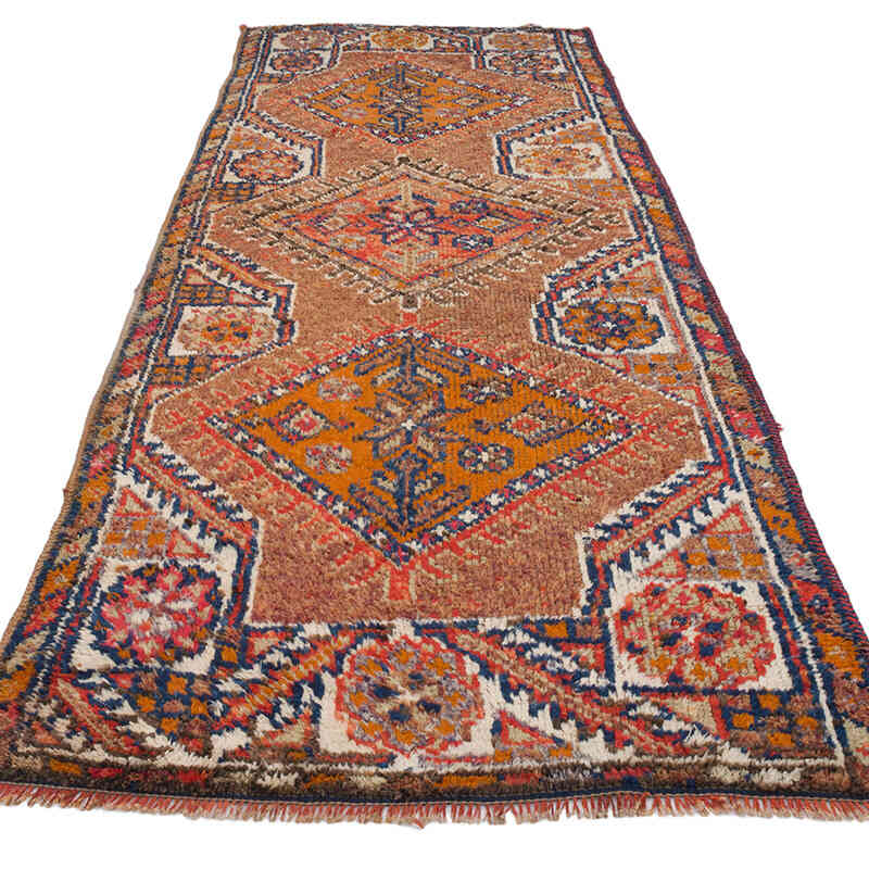 Vintage Tribal Runner Rug - 3' 7" x 10'  (43" x 120") - K0070420